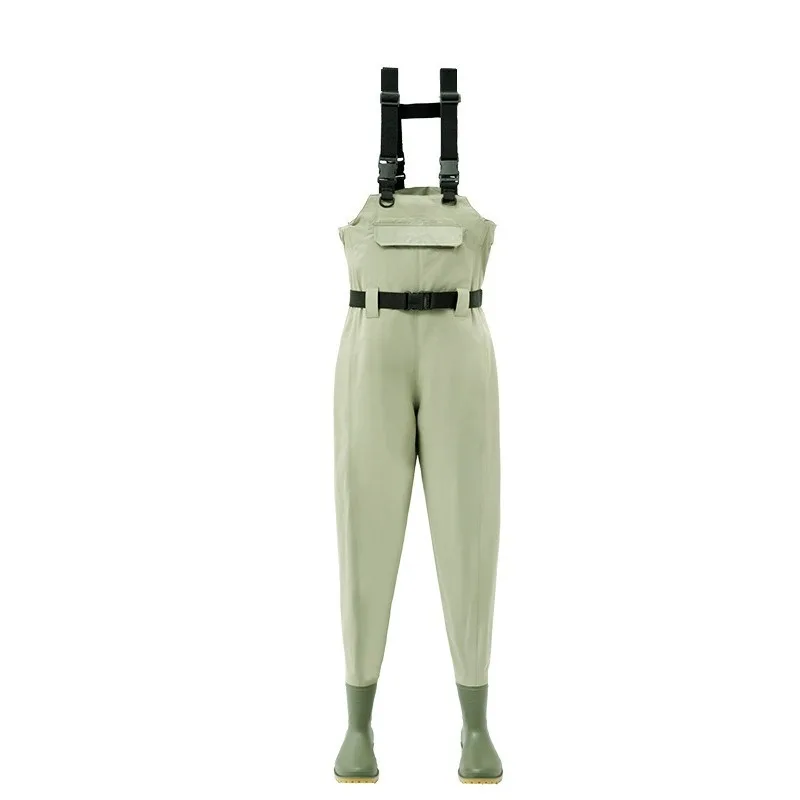 Fishing Rain Suit - กางเกงกันน้ำทนทานต่อการสึกหรอ สำหรับตกปลาในลำธาร ชุดดำน้ำสำหรับกิจกรรมกลางแจ้ง กางเกงกันฝนแบบเต็มตัว ป้องกันน้ำเข้า