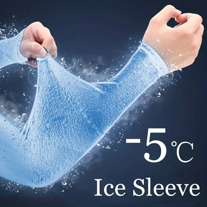Fishing Gloves - ปลอกแขนกันแดดผ้าไหม LCE สำหรับผู้หญิง 2 ชิ้น (1