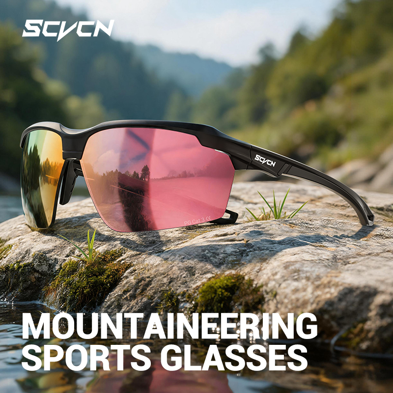 Fishing Sunglasses Polarized - แว่นตาปั่นจักรยาน SCVCN รุ่นใหม่สำหรับผู้ชาย แว่นกันแดดโพลาไรซ์ UV400 สำหรับปิกเกิลบอล