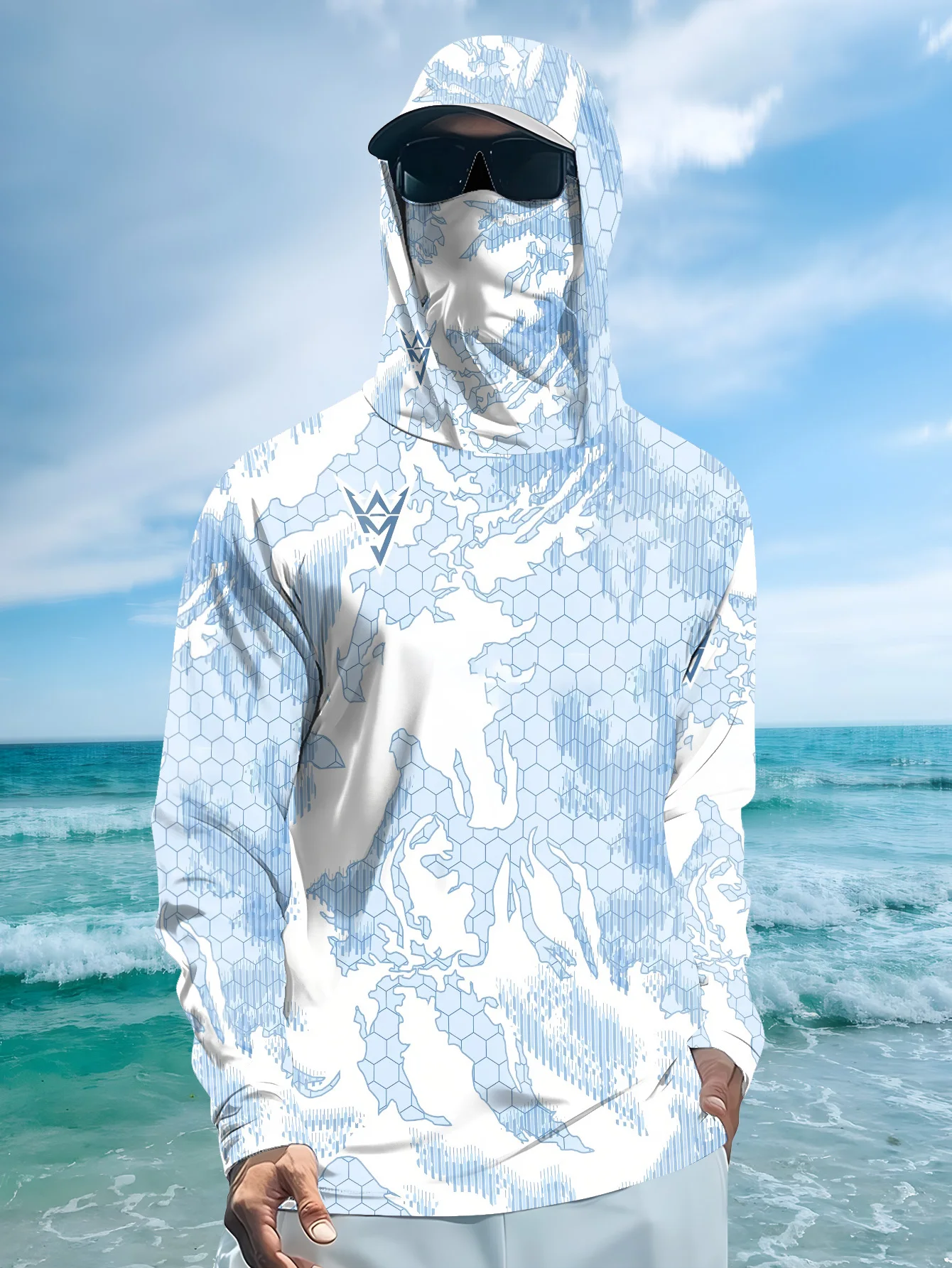 Fishing Mask Sun Protection - เสื้อตกปลาป้องกันรังสียูวีรุ่นใหม่ปี 2026 พร้อมแขนยาวและฮู้ดคลุมคอ - ชุดป้องกันรังสียูวีสำหรับตกปลา