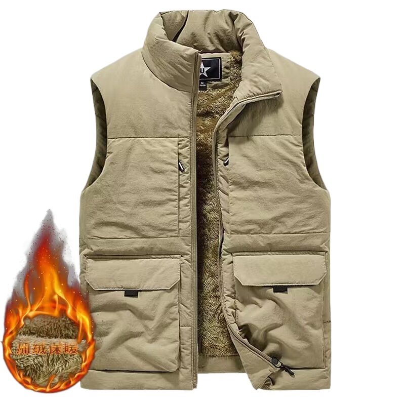 เสื้อกั๊กล่าสัตว์ขนแกะหนาสำหรั - Fishing Vest บทวิจารณ์และราคา