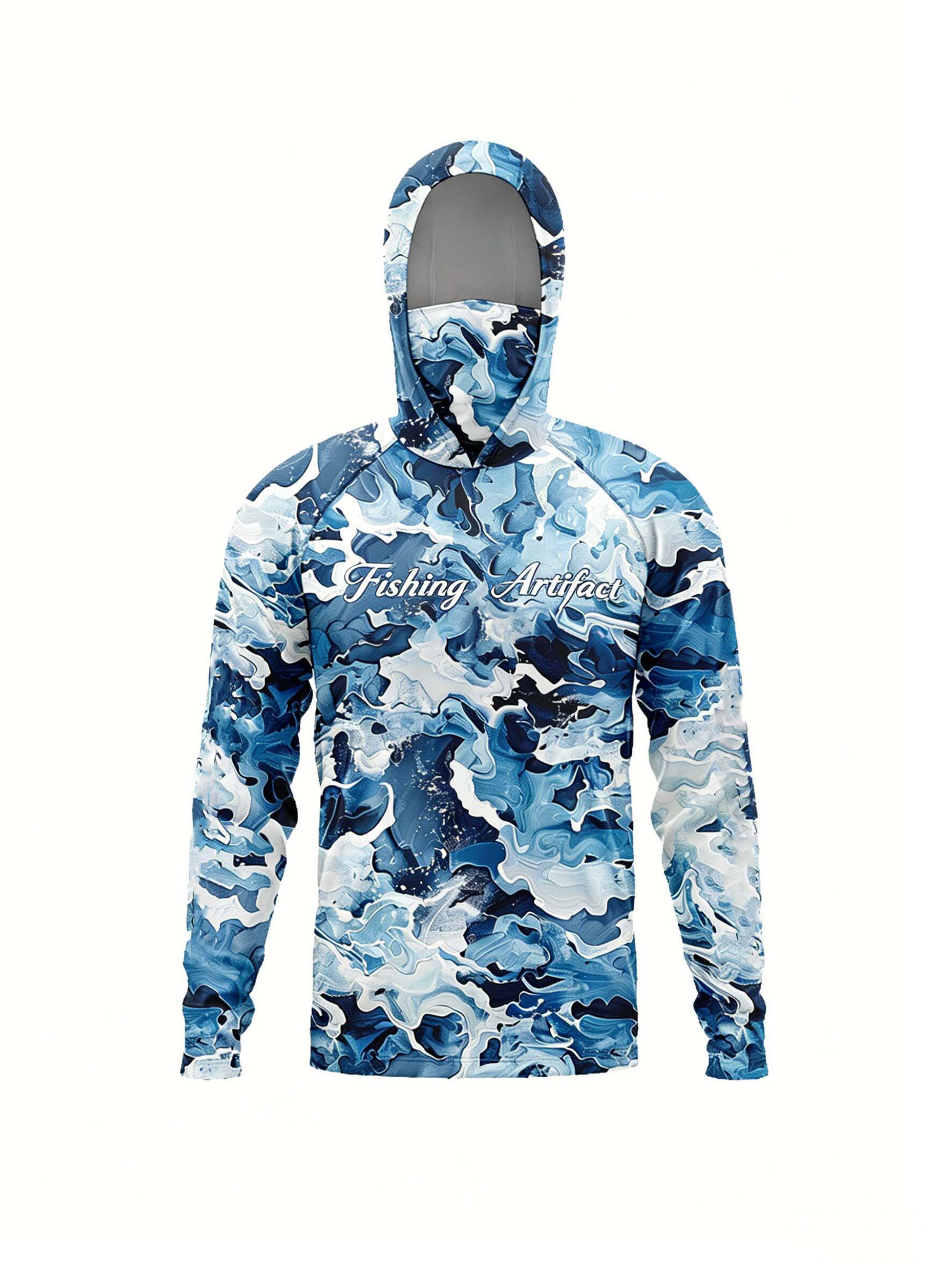 เสื้อฮู้ดตกปลาสำหรับผู้ชายลายพ - Fishing Mask Sun Protection บทวิจารณ์และราคา