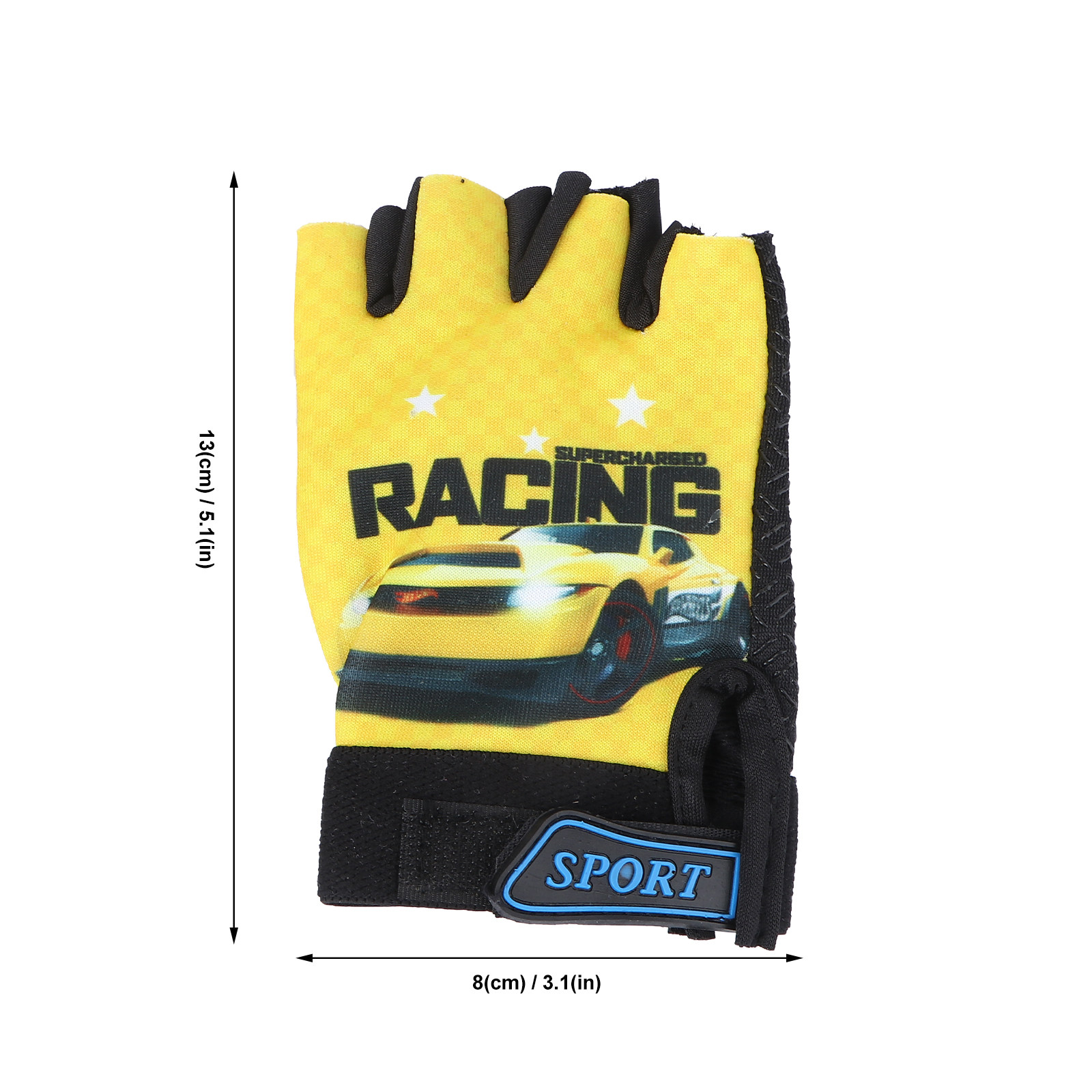 ถุงมือเด็กแบบครึ่งนิ้ว ลายรถสี - Fishing Gloves บทวิจารณ์และราคา