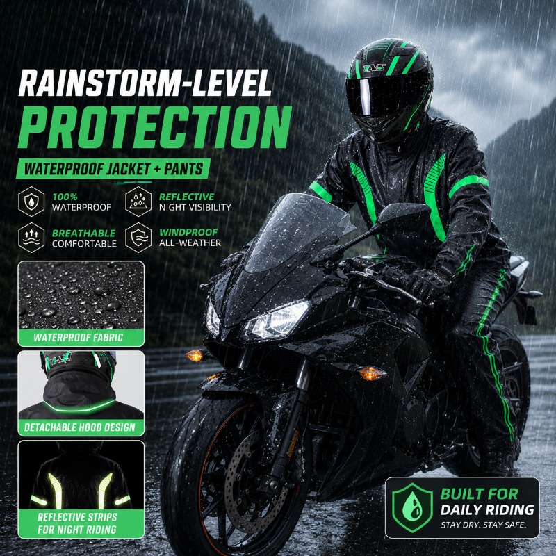 ชุดกันฝนสำหรับขี่มอเตอร์ไซค์ เ - Fishing Rain Suit บทวิจารณ์และราคา