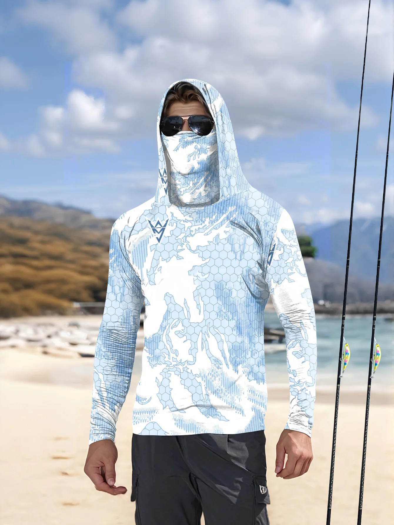 เสื้อตกปลาป้องกันรังสียูวีรุ่น - Fishing Mask Sun Protection บทวิจารณ์และราคา