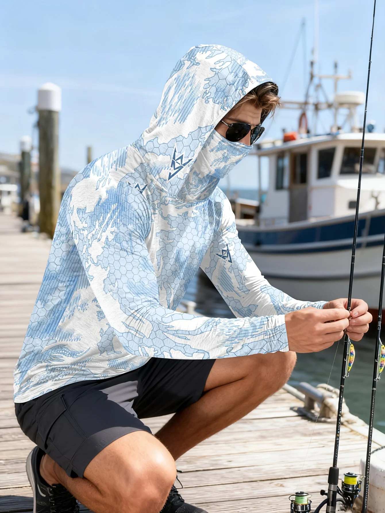 เสื้อตกปลาป้องกันรังสียูวีรุ่น - Fishing Mask Sun Protection บทวิจารณ์และราคา